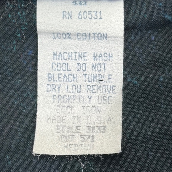 Vintage Circle T Western Cowgirl Button Black and Teal Patterned Tie Front Shirt - Picture 11 of 14